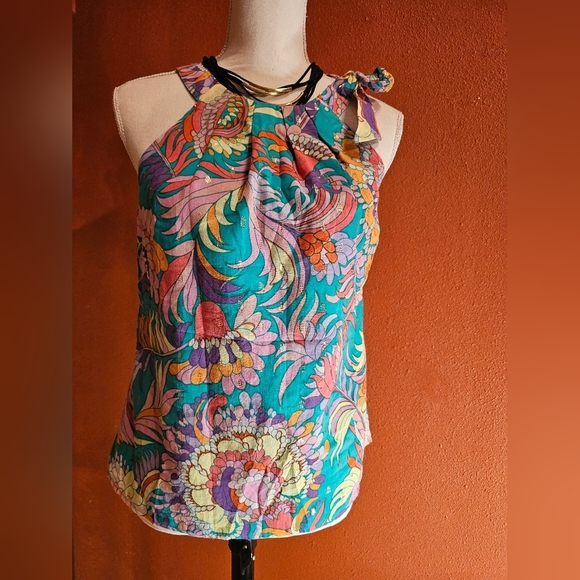 Talbots Multicolor Floral Blouse - Picture 1 of 3